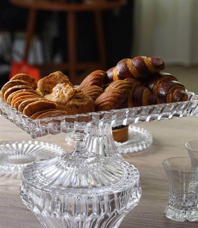 Rogaska Bowl 19 Cm Wıth Cover Crown Jewel