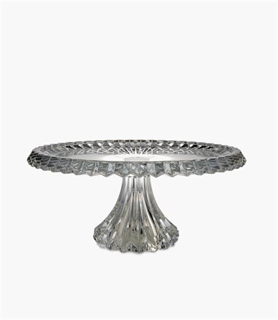 Rogaska Footed Cake Plate 33cm Crown Jewel
