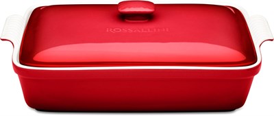 Rossallını Lıfe Buyuk Dıkdortgen Kapaklı Kırmızı Fırın Kabı 38x23x8,5 Cm (4)