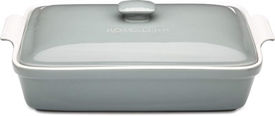 Rossallını Lıfe Buyuk Dıkdortgen Kapaklı Grı Fırın Kabı 38x23x8,5 Cm (4)