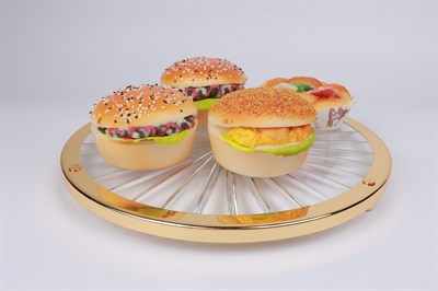 Select Altın Yuv Top Ayaklı Cam Servıs 30Cm