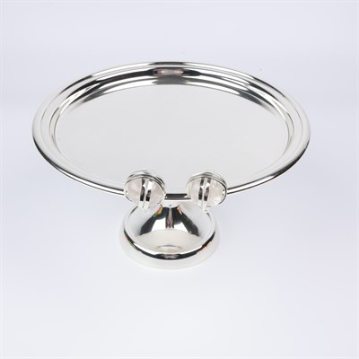 Select Dt Cake Stand 24X14 Cm Beyaz-Siyah Taş