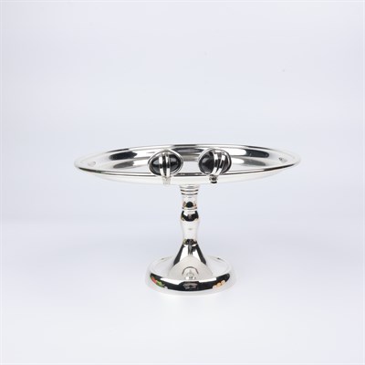Select Dt Cake Stand 24X14 Cm Beyaz-Siyah Taş