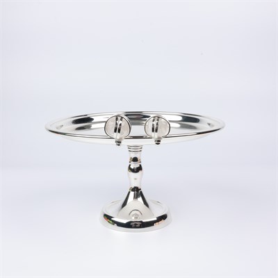 Select Dt Cake Stand 24X14 Cm Beyaz-Siyah Taş