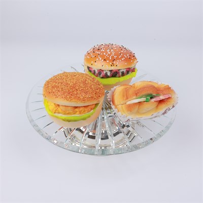 Select Gumus Yuv Ayaklı Cam Servıs 25Cm