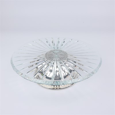 Select Gumus Yuv Ayaklı Cam Servıs 25Cm