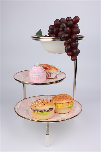 Select Sılver 3 Layer Plate Stand 19 Cm H:35
