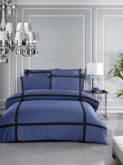 Silkarea İpek/Unlımıts Lacivert- Siyah Nevresim  Takımı