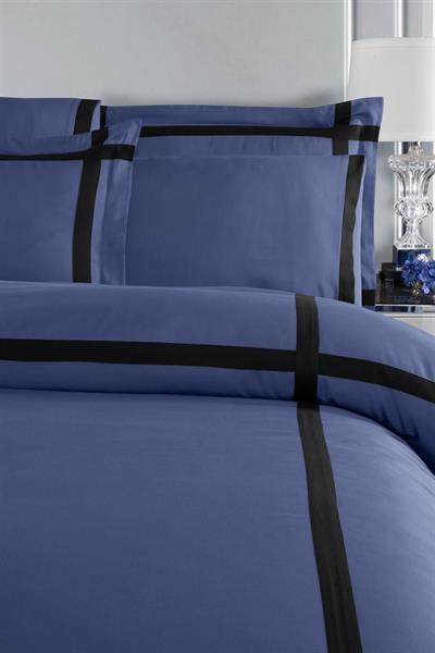 Silkarea İpek/Unlımıts Lacivert- Siyah Nevresim  Takımı