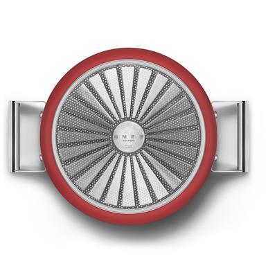 Smeg Cookware 50S Style Kırmızı Tencere Cam Kapaklı 26 Cm, 4.5Mm Taban Kalınlığı, 7,6 Lt