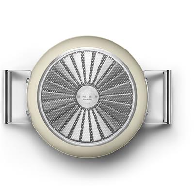 Smeg Smeg Cookware 50S Style Krem Tencere Cam Kapaklı 24 Cm, 4.5Mm Taban Kalınlığı, 4,6 Lt