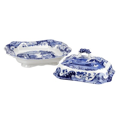 Spode Blue Italıan Kapaklı Sebze Tenceresi 30cm