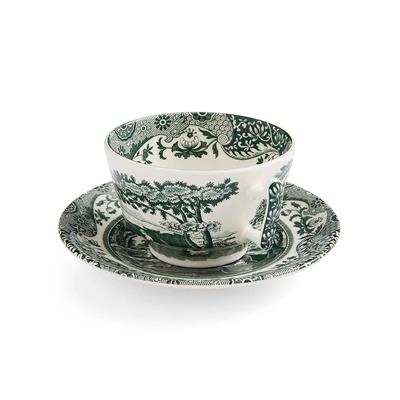 Spode Green Italıan Çay Fincan+Tabağı