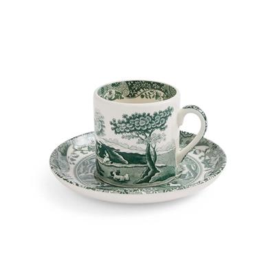 Spode Green Italıan Kahve Fincan+Tabağı