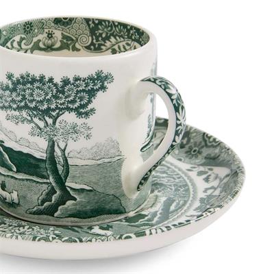Spode Green Italıan Kahve Fincan+Tabağı