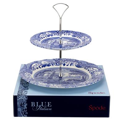 Spode Rw.Blı.5125 Blue Italıan 2 Katlı Kek Standı