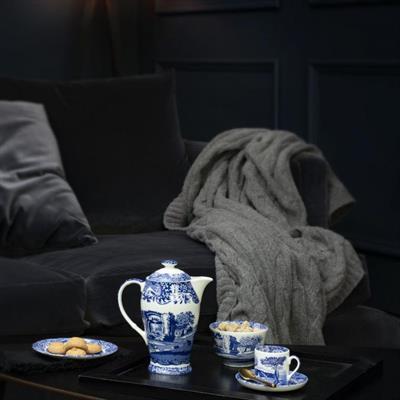 Spode Rw.Blı.1200 Blue Italıan Kahve Fincan + Tabağı
