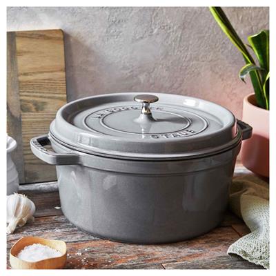 Staub Döküm Demir Döküm Tencere Grafit Gri 28 Cm 6,75 Lt Yuvarlak