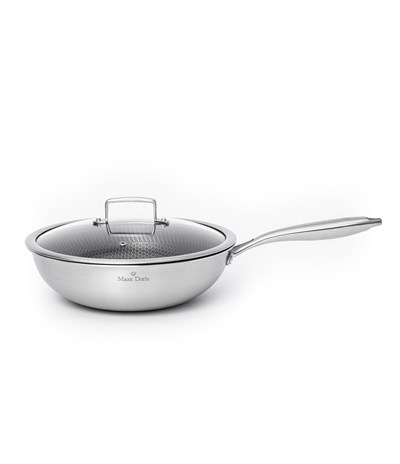 Taki Maxx Doria Steel Fusion 28 Cm Kapaklı Wok Tava Pa3009