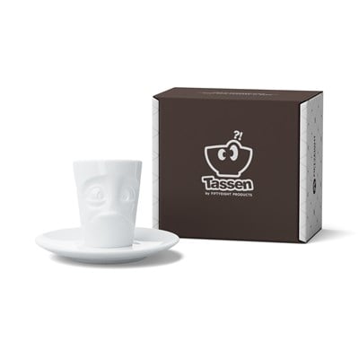 Tassen Baffled Beyaz Kahve Fincanı 80 Ml