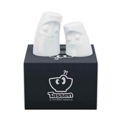 Tassen Cuddly & Cozy Beyaz Tuzluk-biberlik Set