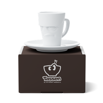 Tassen Grumpy- Beyaz Kahve Fincanı, 80 Ml