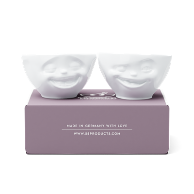 Tassen Laughing & Winking Beyaz İkili Kase 200 Ml