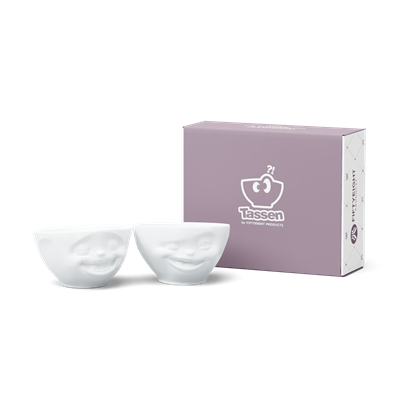 Tassen Laughing & Winking Beyaz İkili Kase 200 Ml