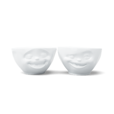 Tassen Laughing & Winking Beyaz İkili Kase 200 Ml