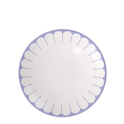 Vb Fleur Bleu - Pasta Tabagı, 21 Cm, Mavı