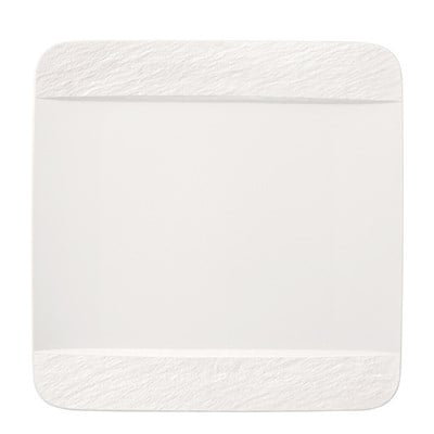 Vb Manufacture Rock Blanc - Kare Yemek Tabagı, 28x28 Cm
