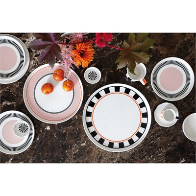 Vb Memphıs Servis Tabağı 33cm Siyah Beyaz