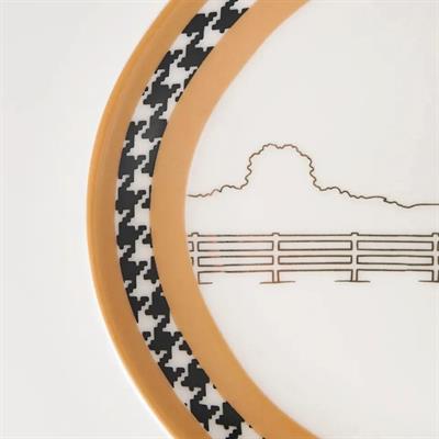 Vitelli Equestrian Camel 21 Cm Porselen Kayık Tabak