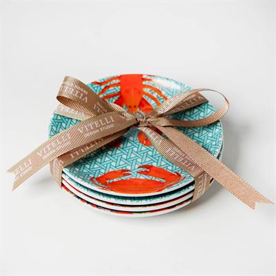 Vitelli Hazeran Lobster & Crab 4Lü 12 Cm Porselen Tabak