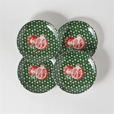 Vitelli Hazeran Nar 4Lü 12 Cm Porselen Tabak
