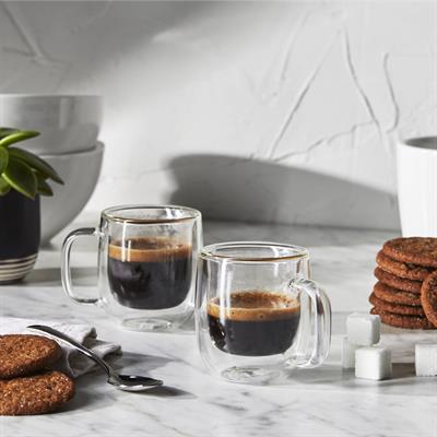 Zwıllıng 395001100 Çift Camlı Kulplu 2 Li Espresso Bardak Seti 80 Ml