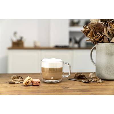 Zwıllıng 395001130 Çift Camlı Kulplu 2 Li Cappucino Bardak Set 450 Ml