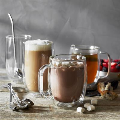 Zwıllıng 395001140 Çift Camlı Kulplu 2 Li Latte Macchiato Bardak Set 450 Ml