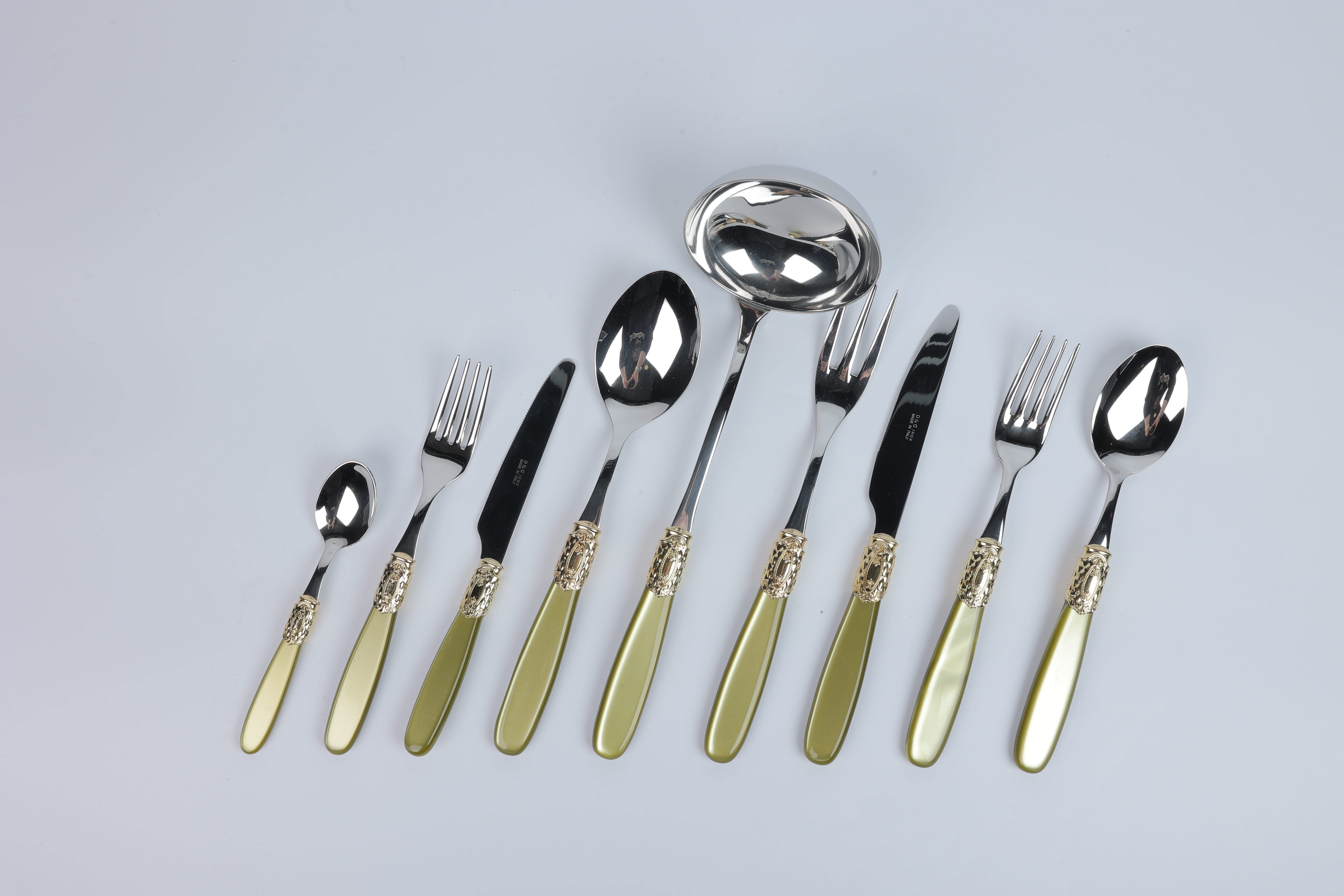 D&d Wood Box 75 Pcs Vıctorıa Shıne Gold + Steel Olıve Green Pearl