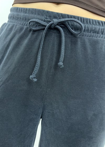 Modal Kumaş Beli Lastikli Pantolon - Antrasit