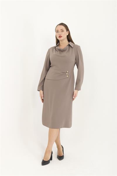 Elegan Duruş Kuşak Detaylı Elbise  