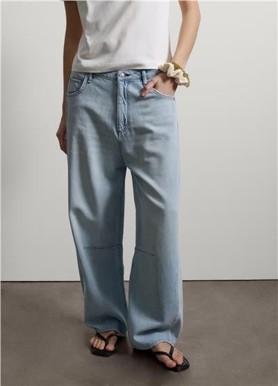 Açık Mavi Balon Kesim Denim Jean