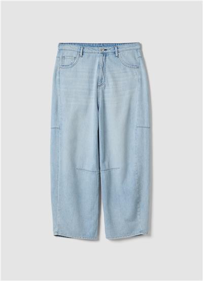 Açık Mavi Balon Kesim Denim Jean