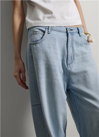 Açık Mavi Balon Kesim Denim Jean