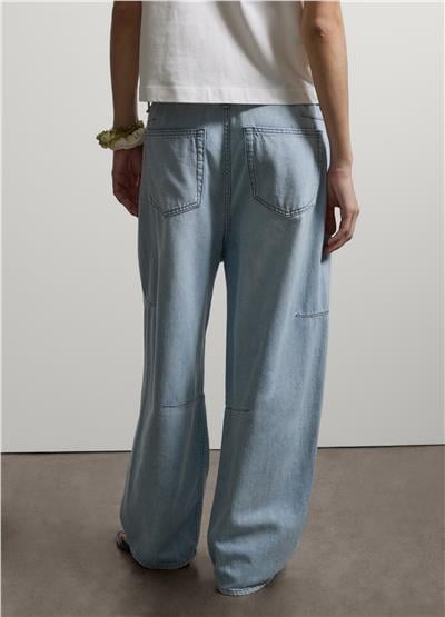 Açık Mavi Balon Kesim Denim Jean