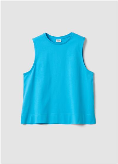 Açık Mavi Oversize Pamuk Atlet
