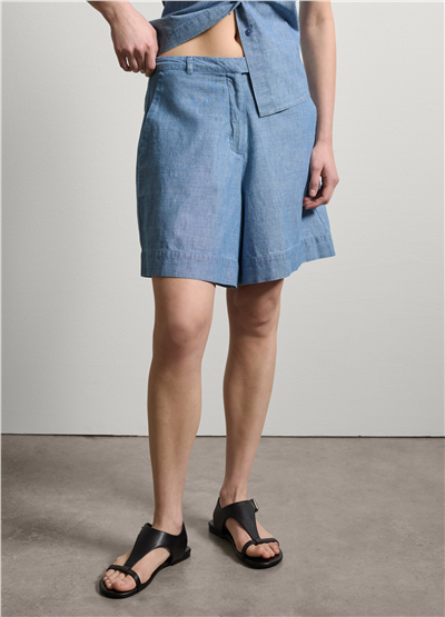 Akışkan Denim Bermuda Şort
