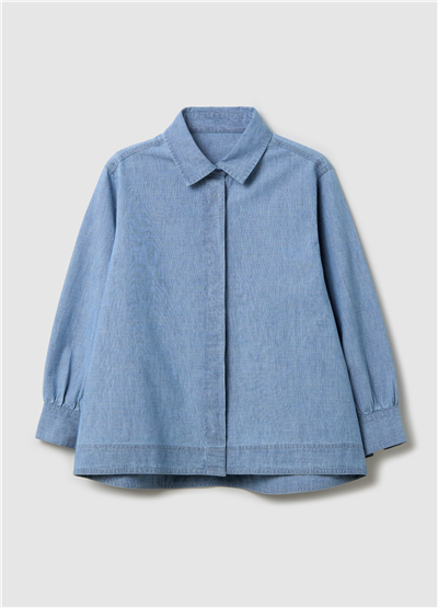 Akışkan Denim Gömlek