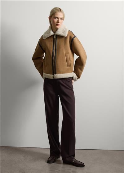 Astarlı Süet Görünümlü Ceket