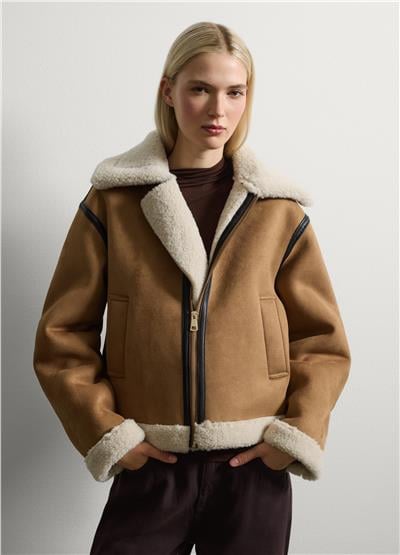 Astarlı Süet Görünümlü Ceket